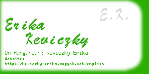 erika keviczky business card